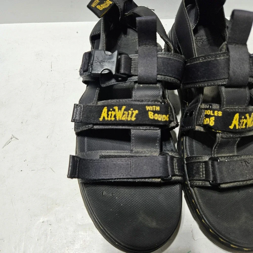 Dr. Martens Pearson Sandals Mens 14 Black Utility Strap Buckle AirWair